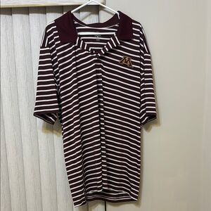 Minnesota Maroon Striped Men's Polo Shirt